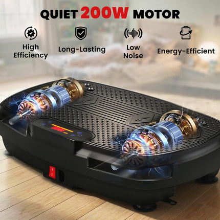 Vibration Plate Exercise Machine with 120 Speed Levels, 5 Programs, Quiet Vibrat