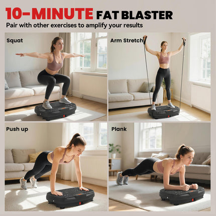 Vibration Plate Exercise Machine with 120 Speed Levels, 5 Programs, Quiet Vibrat