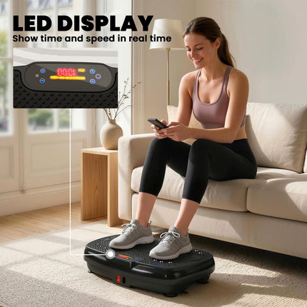 Vibration Plate Exercise Machine with 120 Speed Levels, 5 Programs, Quiet Vibrat