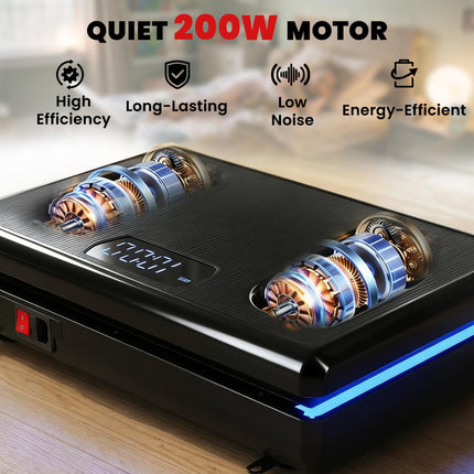 Vibration Plate Exercise Machine with 120 Speed Levels, 5 Programs, Quiet Vibrating Plate with Resistance Bands