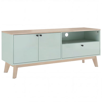 TV Stand Cabinet for Television up to 36 Inch, Modern TV Unit with 2 Doors, Entertainment Center with Adjustable Shelf