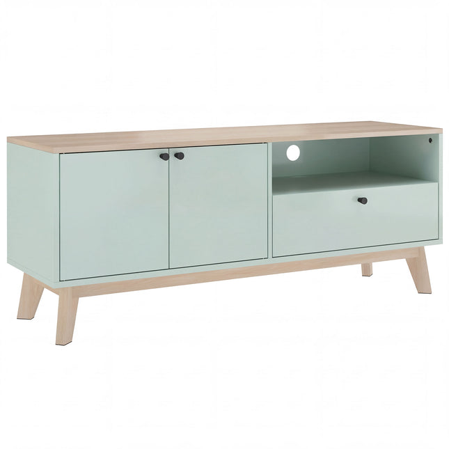 TV Stand Cabinet for Television up to 36 Inch, Modern TV Unit with 2 Doors, Entertainment Center with Adjustable Shelf