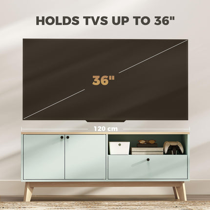 TV Stand Cabinet for Television up to 36 Inch, Modern TV Unit with 2 Doors, Entertainment Center with Adjustable Shelf