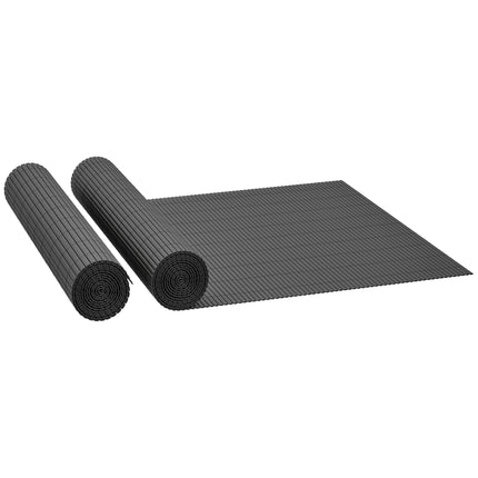 2Pcs Plastic Privacy Screening Fence, 1m x 5 m Waterproof Windbreak Fence, Dark Grey