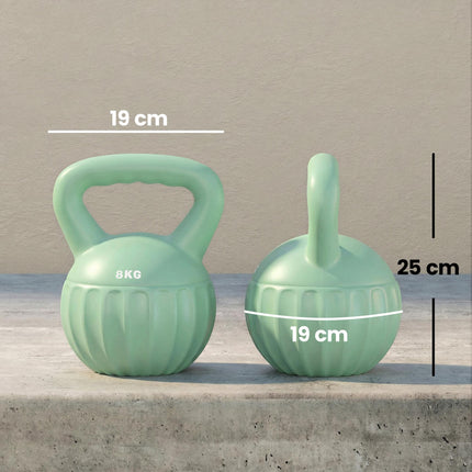 Kettlebell for Strength Training Kettle Bell with Non-Slip Handle 8 kg Green