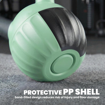 Kettlebell for Strength Training Kettle Bell with Non-Slip Handle 8 kg Green