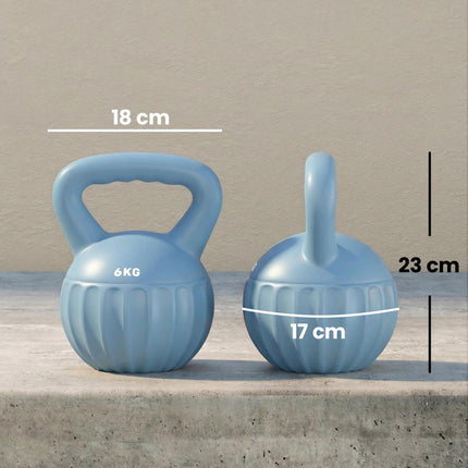 Kettlebell for Strength Training Kettle Bell with Non-Slip Handle 6 kg Blue
