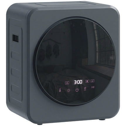 Vented Tumble Dryer, 4kg Front Tumble Dryer with Stainless Steel Tub, 800W Compact Freestanding Grey