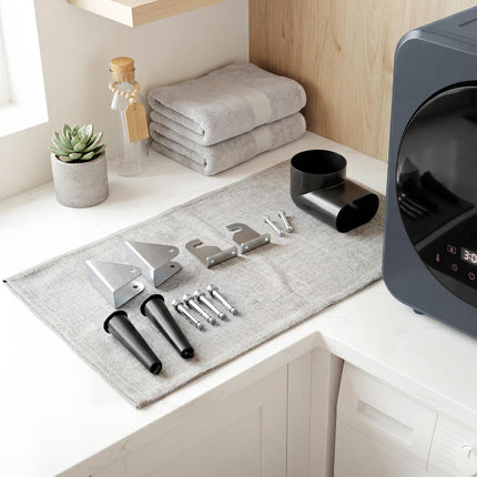 Vented Tumble Dryer, 4kg Front Tumble Dryer with Stainless Steel Tub, 800W Compact Freestanding Grey