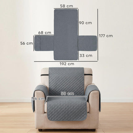 Waterproof Sofa Cover, Soft Couch Cover for Dogs Cats Pets, Non Slip Sofa Slipcoevr with Elastic Straps