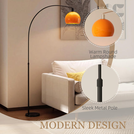 Floor Lamp for Living Room, Modern Standing Lamp with Shade & Foot Switch for Bedroom, Office, Black