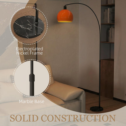 Floor Lamp for Living Room, Modern Standing Lamp with Shade & Foot Switch for Bedroom, Office, Black