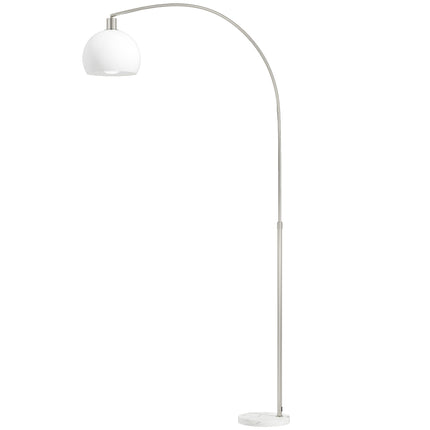 Floor Lamp for Living Room, Modern Standing Lamp with Shade & Foot Switch for Bedroom, Office, White
