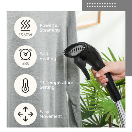 Clothes Steamer with Adjustable Pole Clothes Steamer 11 Steam Levels 41-110 cm B