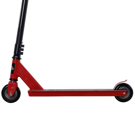Teens & Adult Street Stunt Kick Scooter with Rear 10cm Wheel & Brake for 14+ - Red