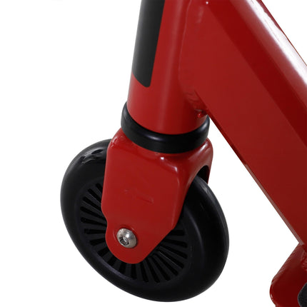 Teens & Adult Street Stunt Kick Scooter with Rear 10cm Wheel & Brake for 14+ - Red