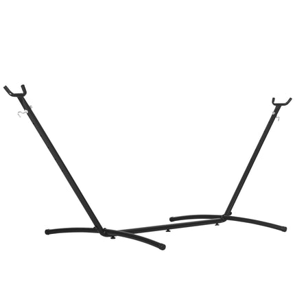 2.86m Metal Hammock Stand for Garden Camping Outdoor Patio - Black