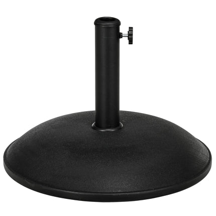 20kg Heavy Duty Cement Parasol Umbrella Base Round for 35-48mm Poles - Grey/Black