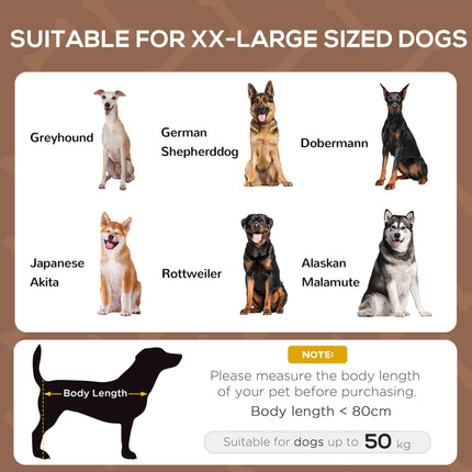 Raised Waterproof Elevated Dog Bed with Breathable Mesh & UV Canopy for XXL Dogs - Coffee