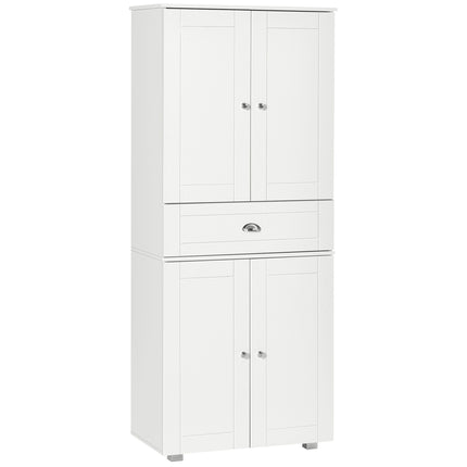 184cm Tall Kitchen Cupboard, Freestanding Kitchen Pantry Storage Cabinet with 4