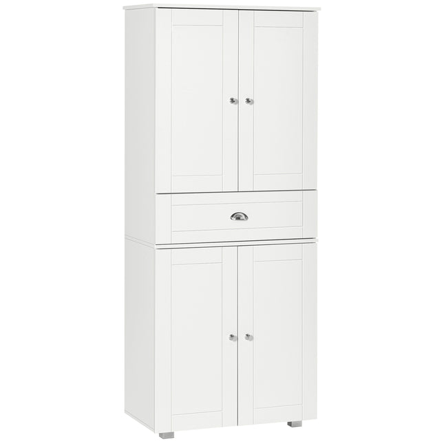 184cm Tall Kitchen Cupboard, Freestanding Kitchen Pantry Storage Cabinet with 4