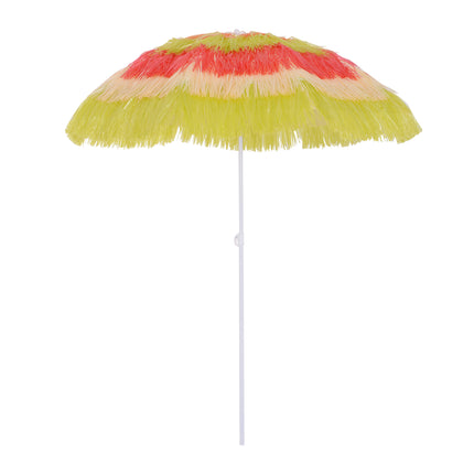 Hawaii Foldable Beach Umbrella with Adjustable Tilt - Rainbow