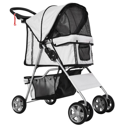 Pet Stroller for Small Miniature Dogs Cats Foldable Travel Carriage with Wheels