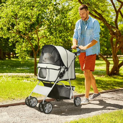 Pet Stroller for Small Miniature Dogs Cats Foldable Travel Carriage with Wheels