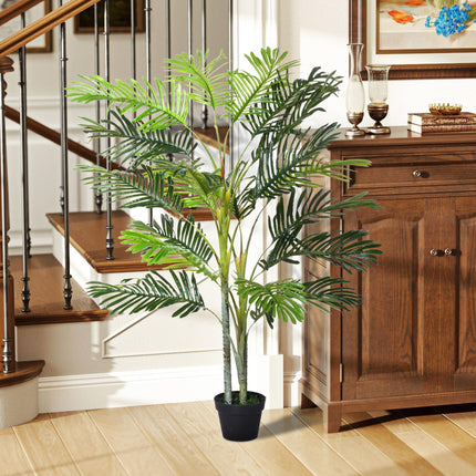 150cm Artificial Palm Tree with Black Pot - Lifelike Indoor Tropical Décor - Black