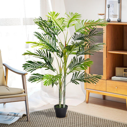 150cm Artificial Palm Tree with Black Pot - Lifelike Indoor Tropical Décor - Black