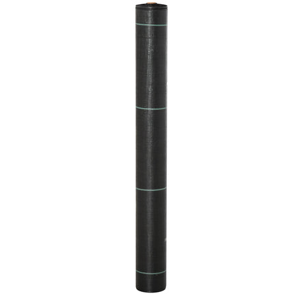 Premium Heavy-Duty 1 x 50m Weed Barrier Fabric Roll - Black