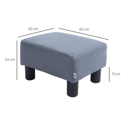 Small Footstool Foot Rest Chair 40x30x24cm for Home Office - Grey