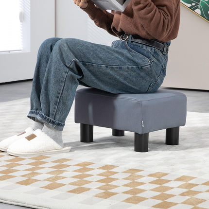 Small Footstool Foot Rest Chair 40x30x24cm for Home Office - Grey