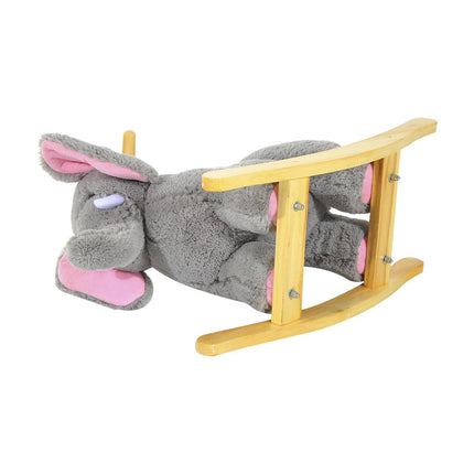 Kids Children Rocking Horse Plush Ride on Animal Wooden Riding Traditional Rocke