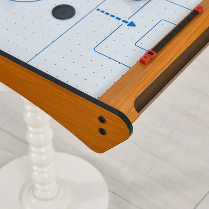 Mini Air Hockey Tabletop Game with 2 Pucks, Pushers & Scoreboard - Brown
