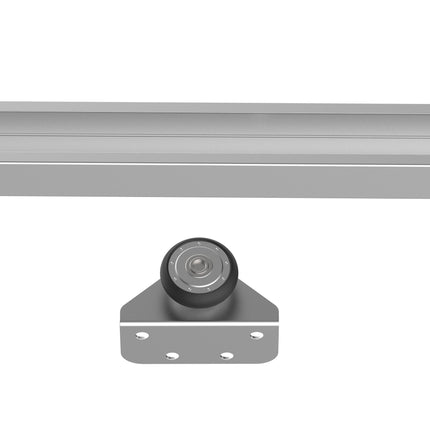 HOMCOM 6FT Sliding Barn Door Hardware Track Kit for Single Wooden Door - Silver