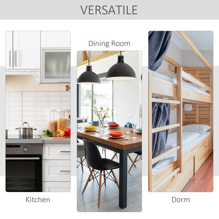 Foldable Drop-Leaf Dining Table with Storage Shelf for Kitchen & Dining Room - Neutral