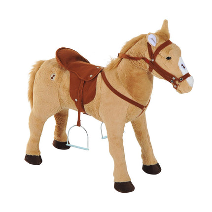 Children's Plush Rocking Pony with Sound - Beige