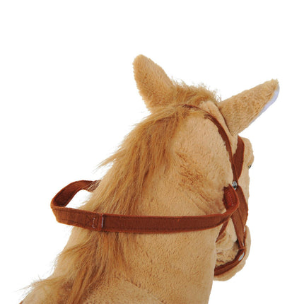 Children's Plush Rocking Pony with Sound - Beige