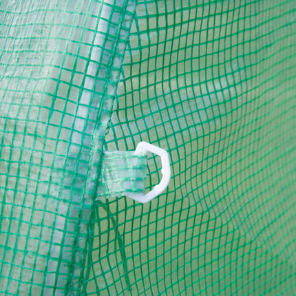 4x2 Metre Walk-In Polytunnel Greenhouse with Zip Door - Green