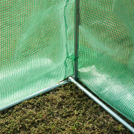 4x2 Metre Walk-In Polytunnel Greenhouse with Zip Door - Green