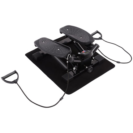 Mini Stepper Exercise Machine for Legs, Arms & Thigh Toning Workout Training - Black