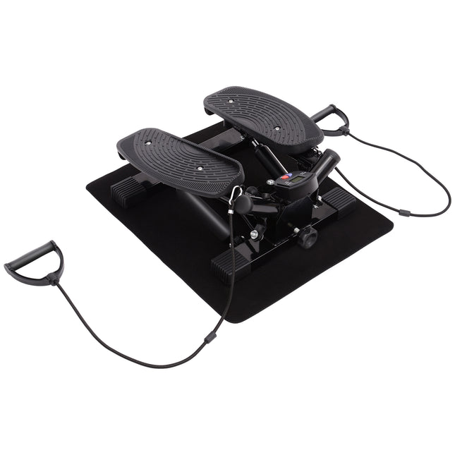 Mini Stepper Exercise Machine for Legs, Arms & Thigh Toning Workout Training - Black