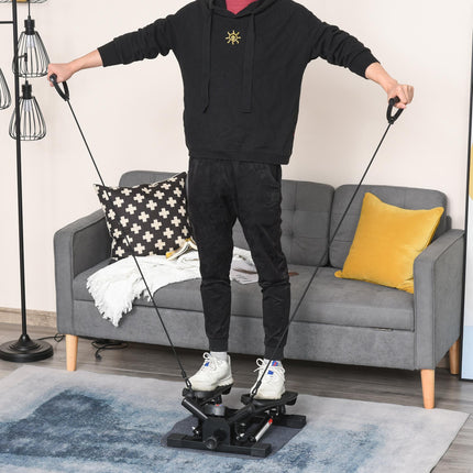 Mini Stepper Exercise Machine for Legs, Arms & Thigh Toning Workout Training - Black