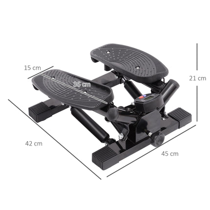 Mini Stepper Exercise Machine for Legs, Arms & Thigh Toning Workout Training - Black
