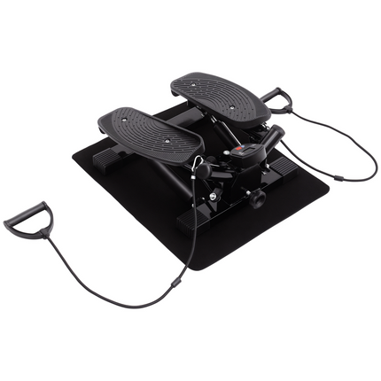 Mini Stepper Exercise Machine for Legs, Arms & Thigh Toning Workout Training - Black
