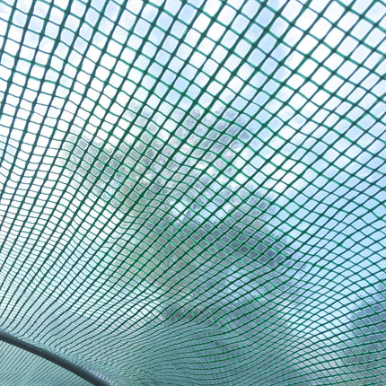 3 x 6 Metre Reinforced Polytunnel Greenhouse with Galvanised Steel Frame and Mesh Windows - Green