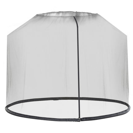 2.3m Outdoor Mosquito Net Umbrella Screen with Zippered Door - Black
