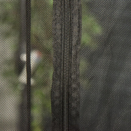 2.3m Outdoor Mosquito Net Umbrella Screen with Zippered Door - Black