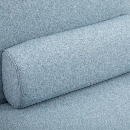Single Foldable Sofa Bed Sleeper with Pillow Lounge Couch for Living Room - Blue